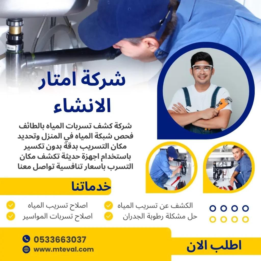 شركة كشف تسربات المياه بالطائف